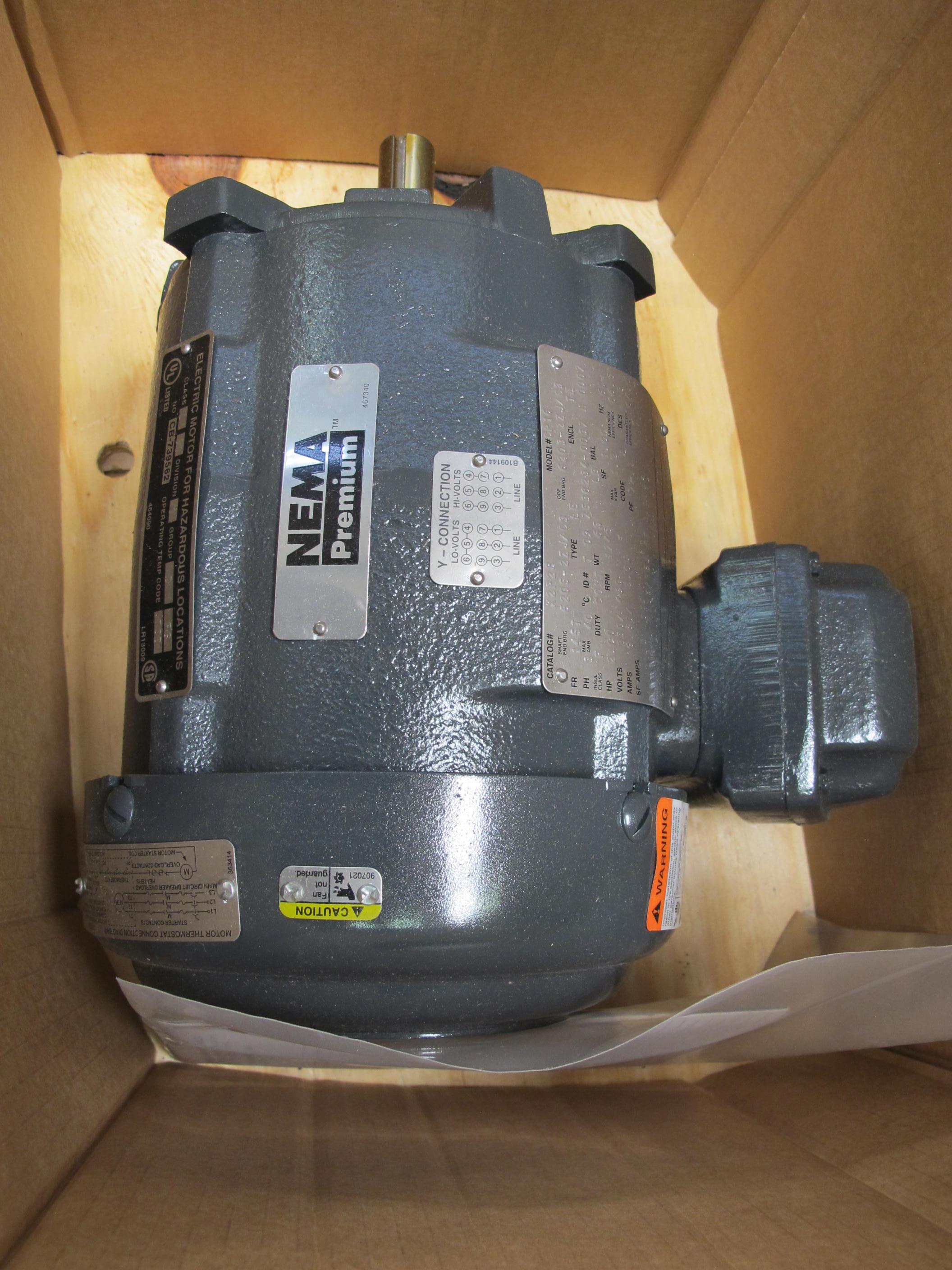 MOTOR, ELECTRIC TYPE, GENERAL PURPOSE HAZARDOUS LOCATION, 2 HORSEPOWER, 460/3PH/60HZ, 1800 RPM, 145T FRAME, 2.6 FL AMPS, TEFC ENCLOSURE. CATALOG NUMBER (MOTOR) X2P2B. PART # X2P2B (W-44) LOADING & HANDLING FEE $15-